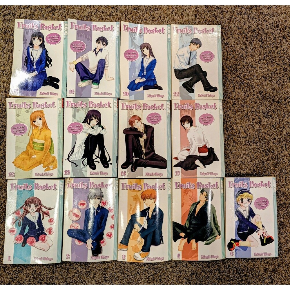 Fruits Basket Manga Lot 13 Vols Tokyopop English (1-4 6 12-15 17 19 20 22)